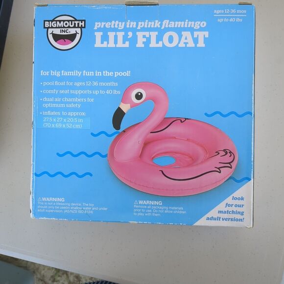 Pretty in Pink Flamingo Lil' Float 27"x27"x20" BRAND NEW NOS - Big Mouth Inc. - Picture 2 of 2